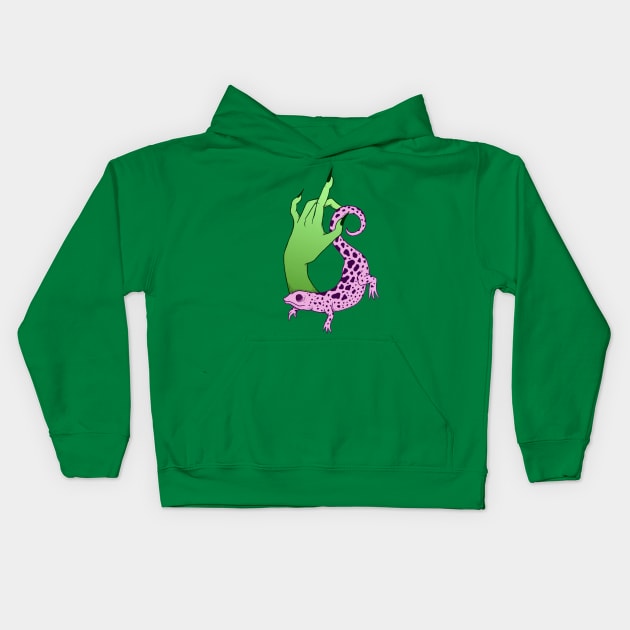 Witchy Hand And Newt Kids Hoodie by Robyn-Jade